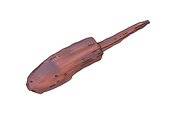 A Bronze Age shovel unearthed at Alderley Copper Mines in Cheshire.