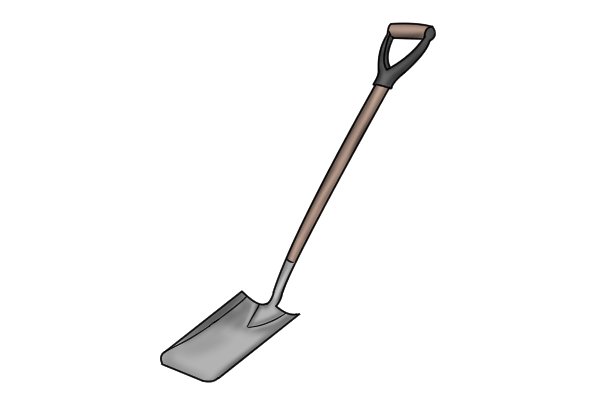 A cable laying shovel has been specifically designed for digging narrow trenches for cables or pipes