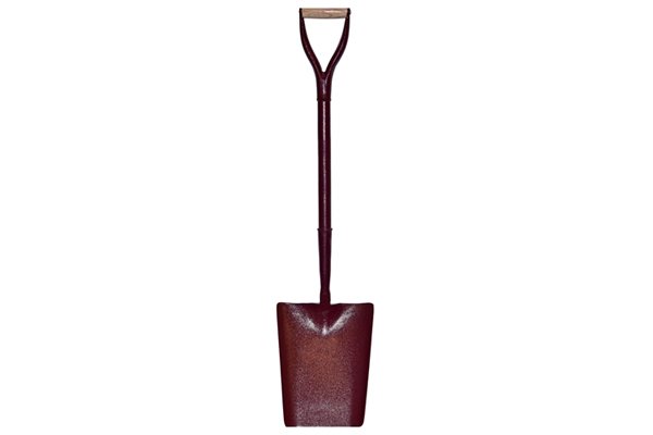 A taper mouth shovel is designed for digging in hard ground