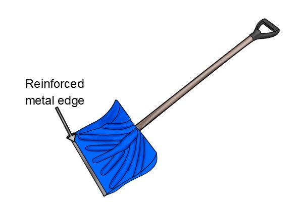 If you choose a plastic shovel, look for a scoop with a reinforced metal edge for chipping into ice.