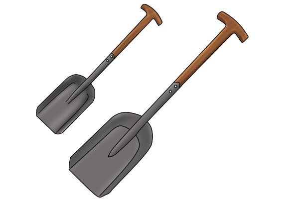 This is a more heavy-duty shovel for use on steam locomotives
