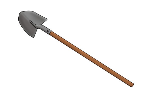 A multi-purpose shovel designed for heavy digging and shovelling
