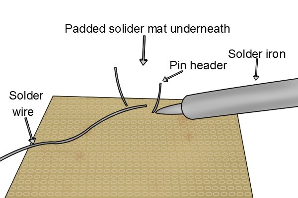 If you're tackling an electronics project, you will find that using a mat with a soft, padded surface is ideal for pushing pin headers into circuit boards prior to soldering