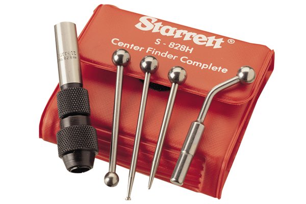 A centre finder set consists of four probes which are used to find centres, edges or indicate features (see What is a Centre Finder Set).