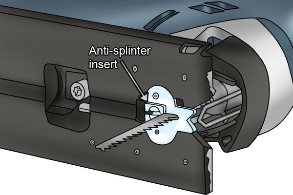 Jigsaw anti-splinter insert