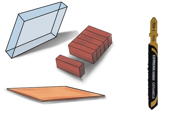 Tungsten carbide jigsaw blade for cutting brick, glass and ceramics