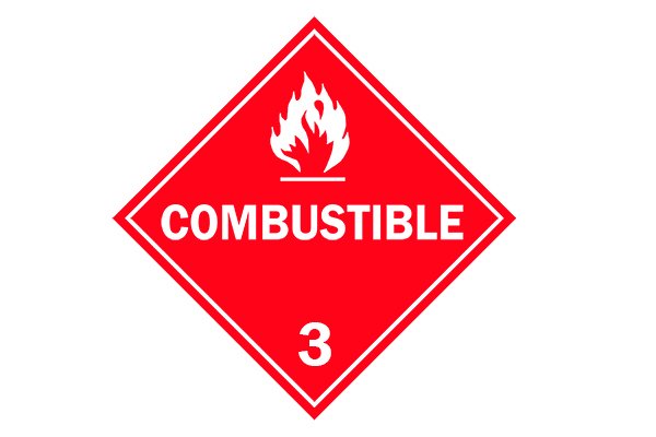 combustible gas sign