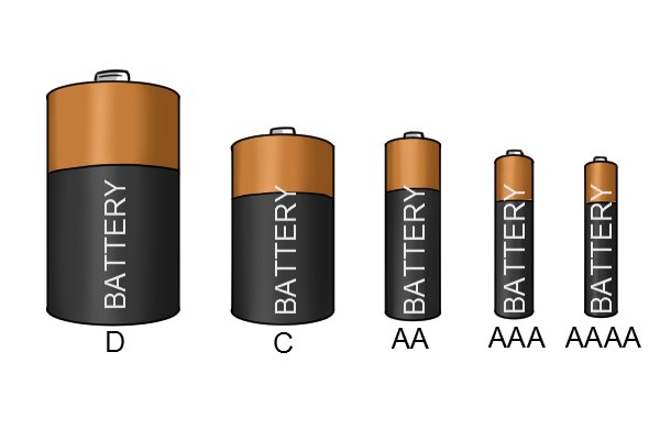 aaaa, aaa, aa, c, d cylindrical batteries