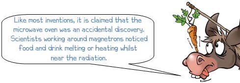 Like most inventions, it is claimed that the  microwave oven was an accidental discovery. Scientists working around magnetrons noticed food and drink melting or heating whilst  near the radiation.