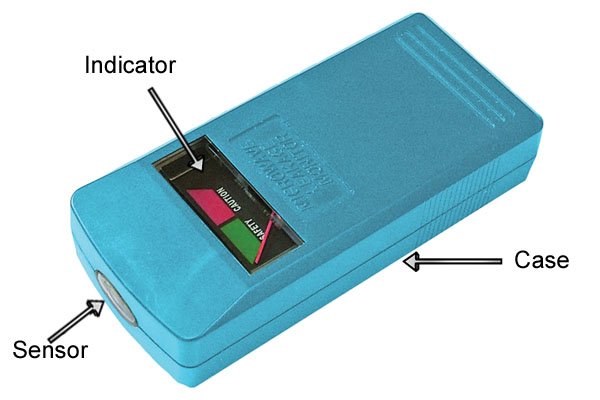 labelled microwave leak detector parts