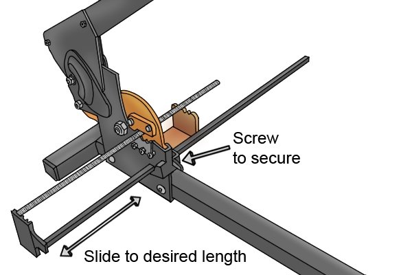 threaded rod cutter cutting guide