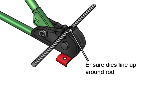 testing threads on threaded rod cutter