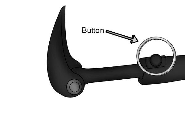 button, push button, extendable shaft pry bar, extendable pry bar,