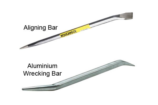 aluminium wrecking bar, aluminium tool, crowbar, pry bar, aligning bar, wrecking bar,