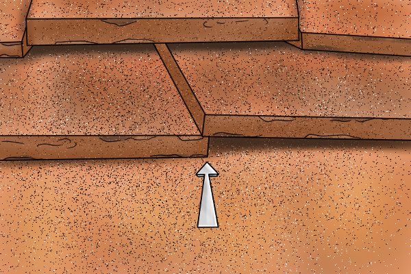 ill-fitting tile, tile that doesn't fit, roof tile, how to fit roof tile,