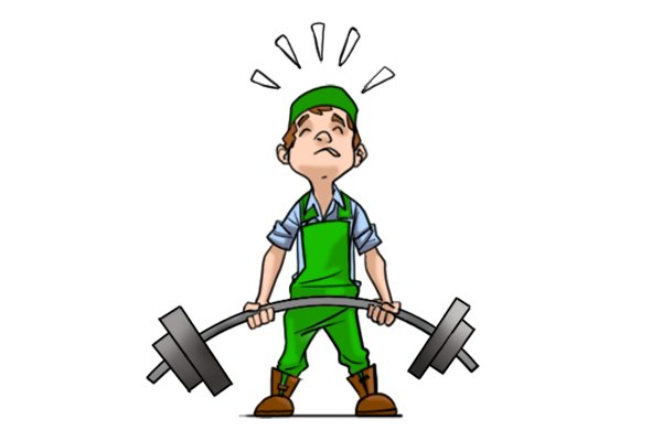 Using a heavy tool can be tiring! weight, weight lifting, lifting weight, heavy object, strength,
