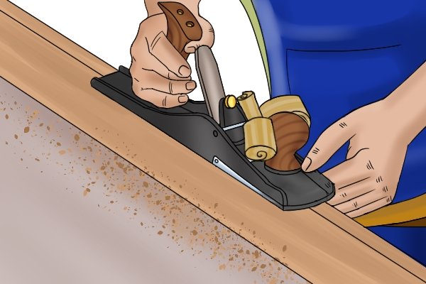 Joiner with woodworking hand plane