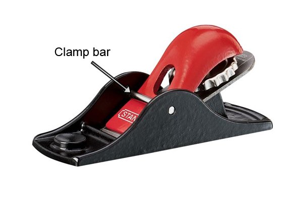 A scrub plane's clamp bar