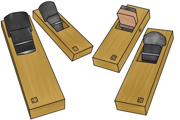 Traditional Japanese woodworking planes