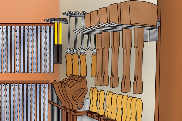 A tool wall would be an ideal place to store you manhole keys while not in use.