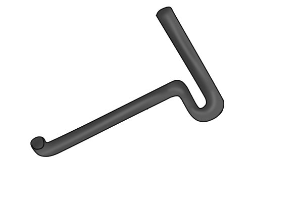 Hook shaped manhole key suitable for light weight manhole covers 