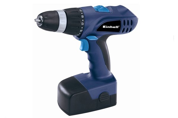 A hand-held drill driver, which can be used to power a brad point bit