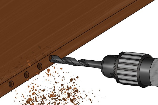 How to drill a hole for a dowel with a brad point bit Wonkee
