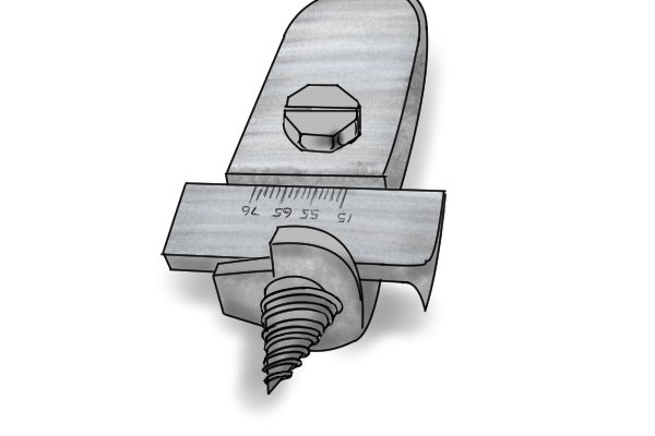 Image of an expansive bit with the large adjustable cutter attached