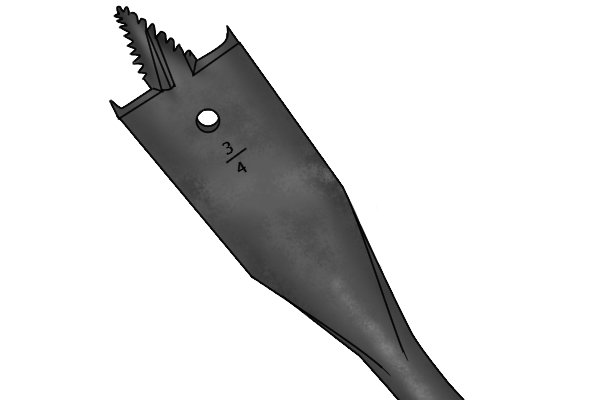 A spade bit coated with black oxide for limited corrosion resistance