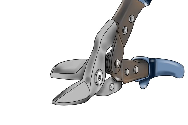 The double pivot on aviation snips gives them more leverage for cutting tougher materials