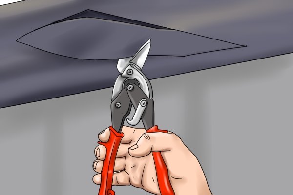 18 gauge steel is a common thickness which most aviation snips can cut