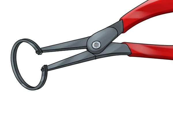 Circlips are strong so circlip pliers need to be able to take the strain when removing or installing them