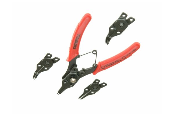 Some circlip pliers have interchangeable heads for use with different applications