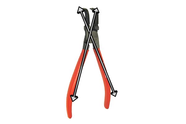 Internal circlip pliers are for removing internal retaining rings
