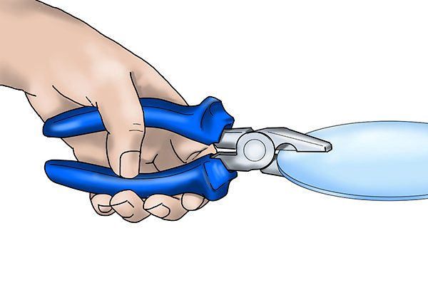 You can use combination pliers to grip flat materials or rounded materials