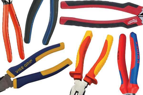 Combination pliers have soft coated handles for comfort 