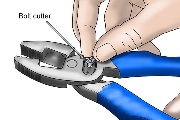 Some combination pliers can be used to cut nails, they usually have a special part which cuts nails and bolts up to a certain size