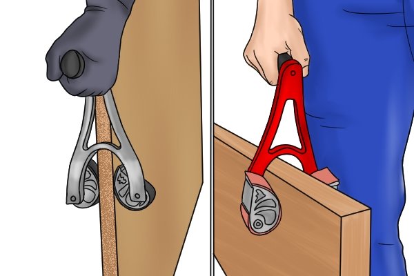 Most door or board carriers which clamp onto sheets or panels can pull boards from racks as well as lift and carry them