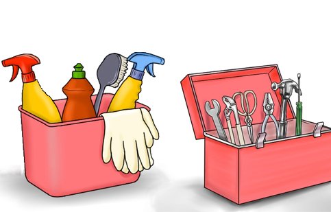 Keep tools clean and dry so they don't corrode or rust. Store all your tools safely.