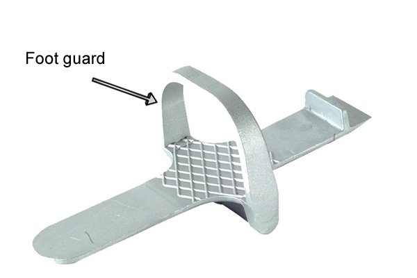 Door lifter often have foot guard so you don't slip while lifting a panel