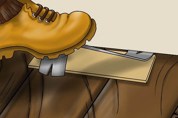 An alternatives to a door lifter or plasterboard lifter is a pry bar used with some scrap wood, for protection.