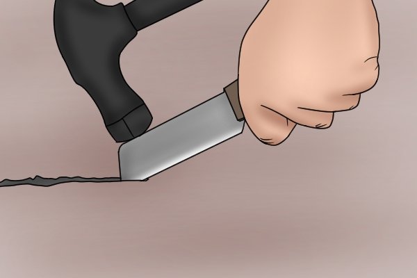 Hacking knives are designed to be struck with a hammer