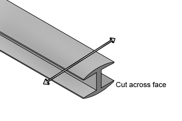 Make cuts across the face of the came for stright angles