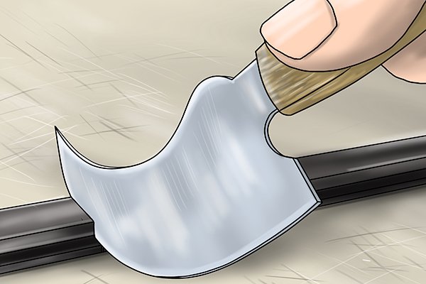 use a lead knife to easily cut lead came