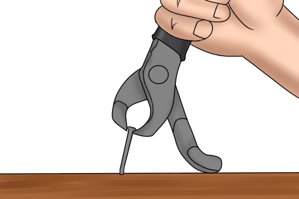 The claw hammer gives you the leverage you need to remove the nail with the nail puller