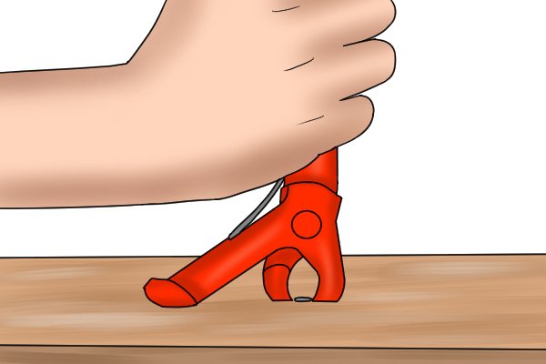 placing something under the base heel of the nail remover will help to limit the damage done to the timber as you remove the nail, nail pullers will usually cause some damage to the wood