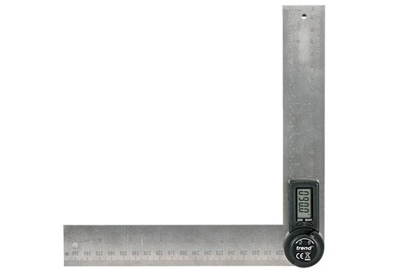 A digital angle rule is used to measure angles