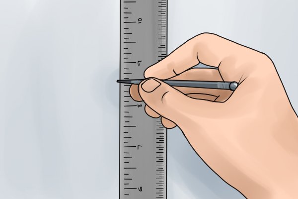 Take care when reading a rule so that your measurements are accurate 