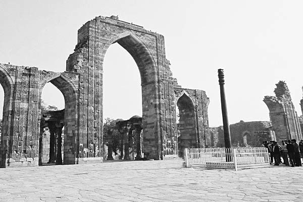 The iron pillar from Delhi is a famous iron pillar which has resisted rust for about 1,600 years 