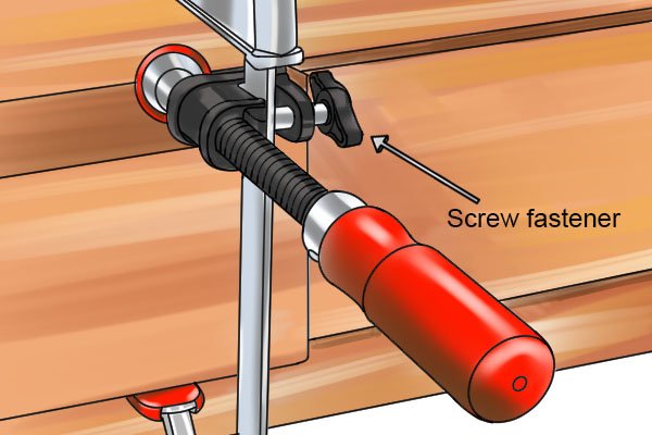 The screw fastener will need tightening to hold the bar in the slot